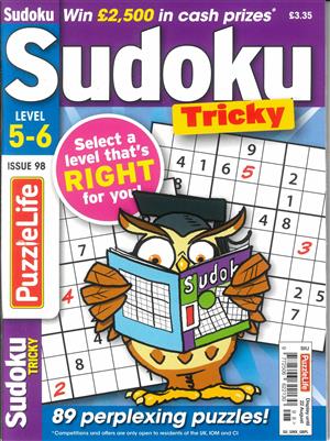 Puzzlelife Sudoku Tricky, issue NO 98