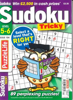 Puzzlelife Sudoku Tricky, issue NO 104