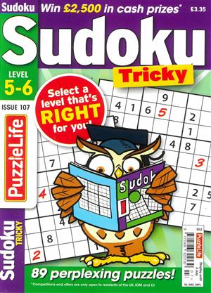 Puzzlelife Sudoku Tricky, issue NO 107