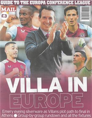 Aston Villa In Europe Magazine Issue O/SHOT