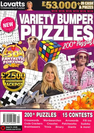 Lovatts Variety Bumper Puzzles  Magazine