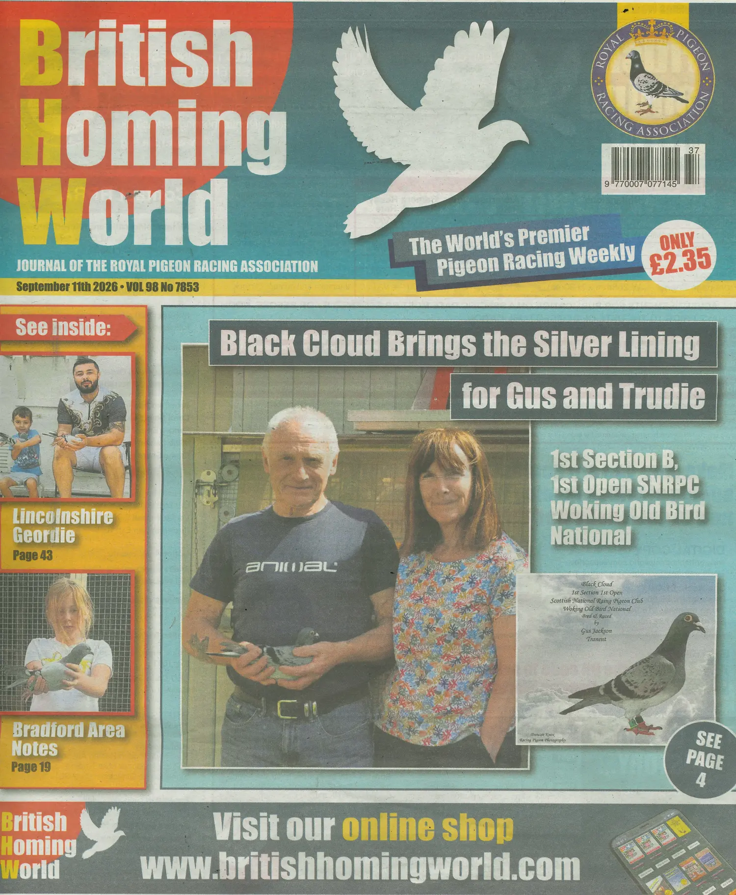 British Homing World - NO 7853