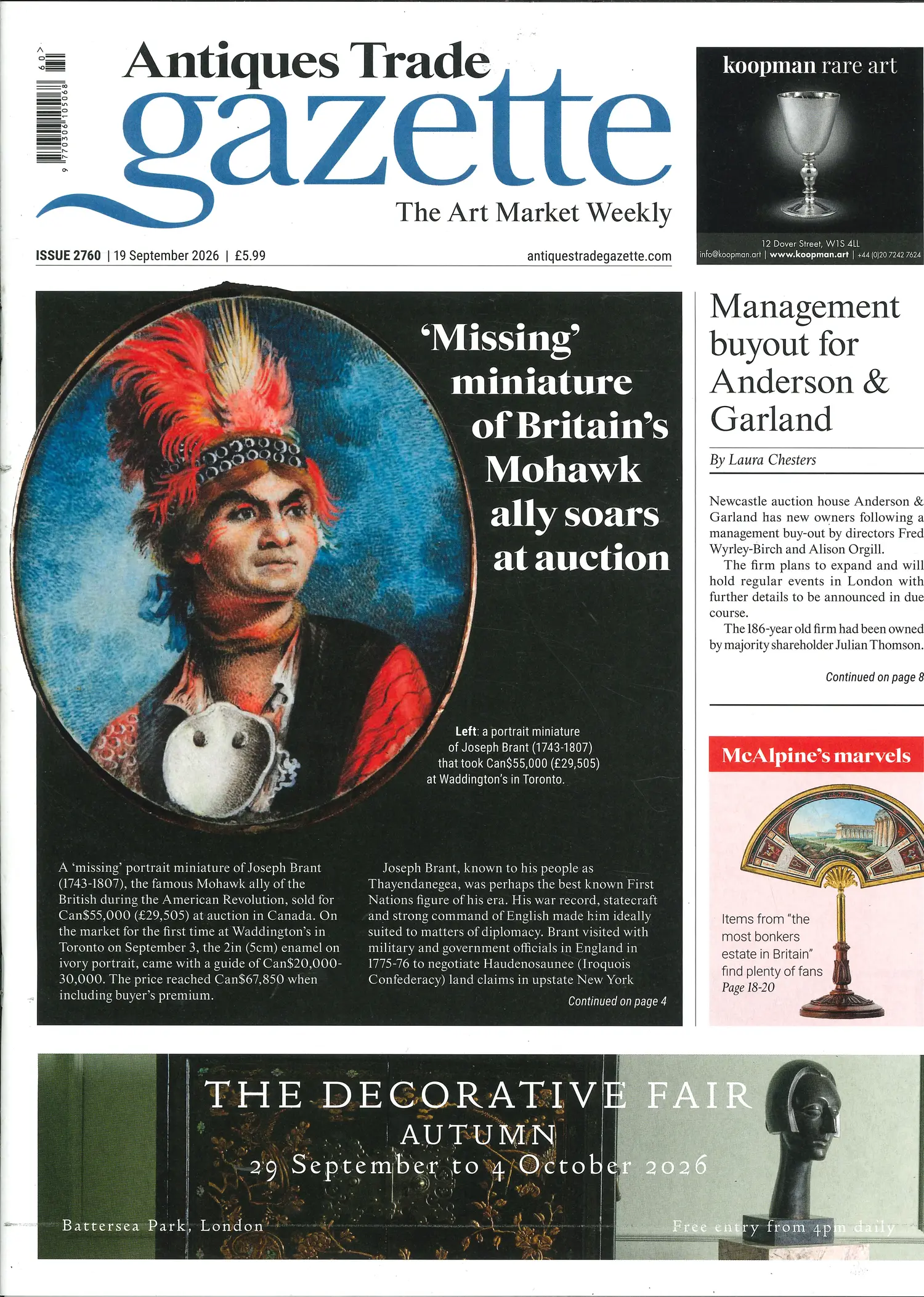 Antique Trade Gazette - 19/09/2026