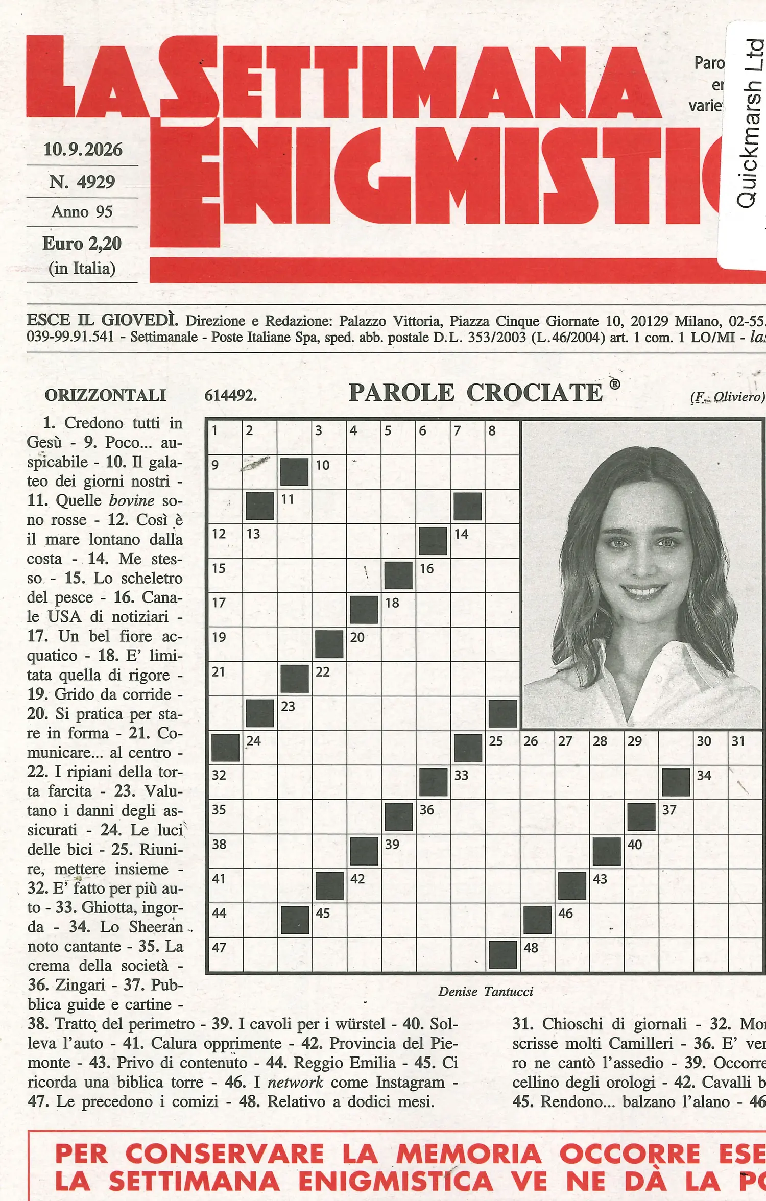 La Settimana Enigmistica - NO 4929
