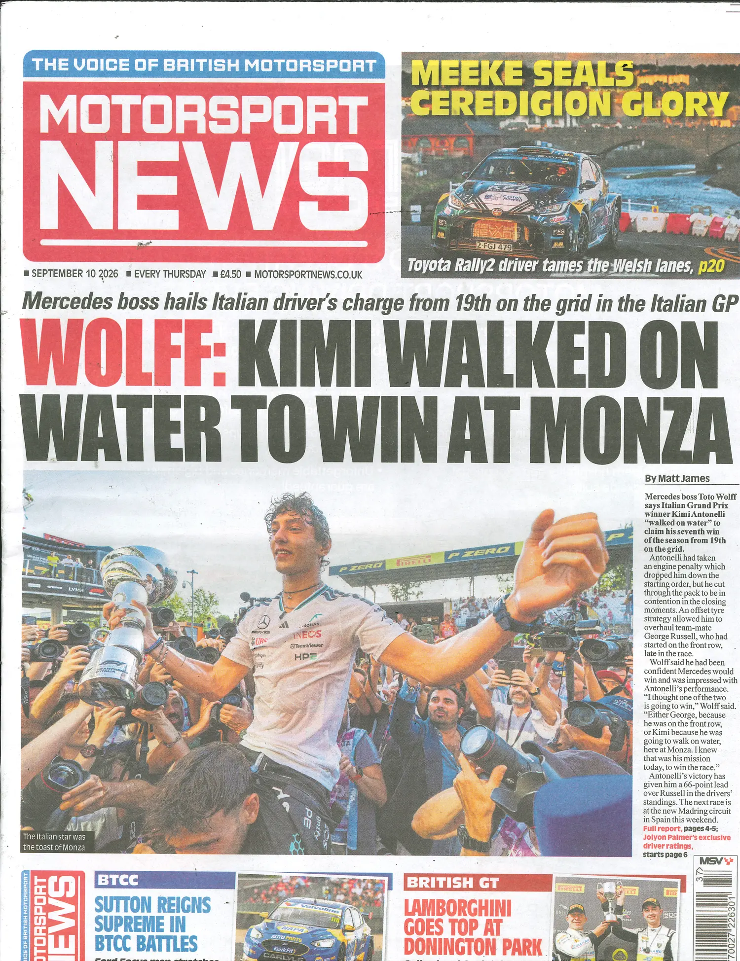 Motorsport News - 10/09/2026