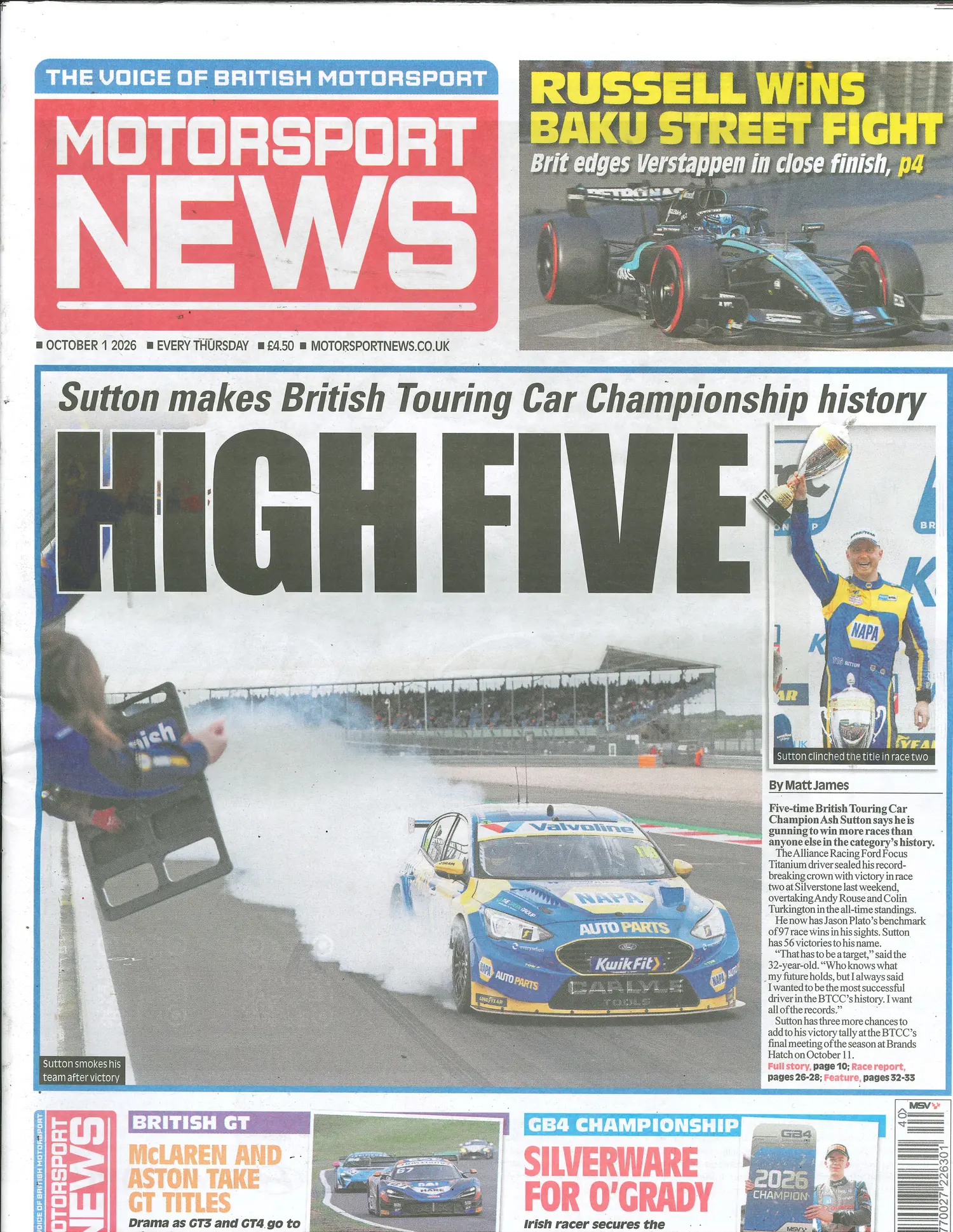 Motorsport News - 01/10/2026