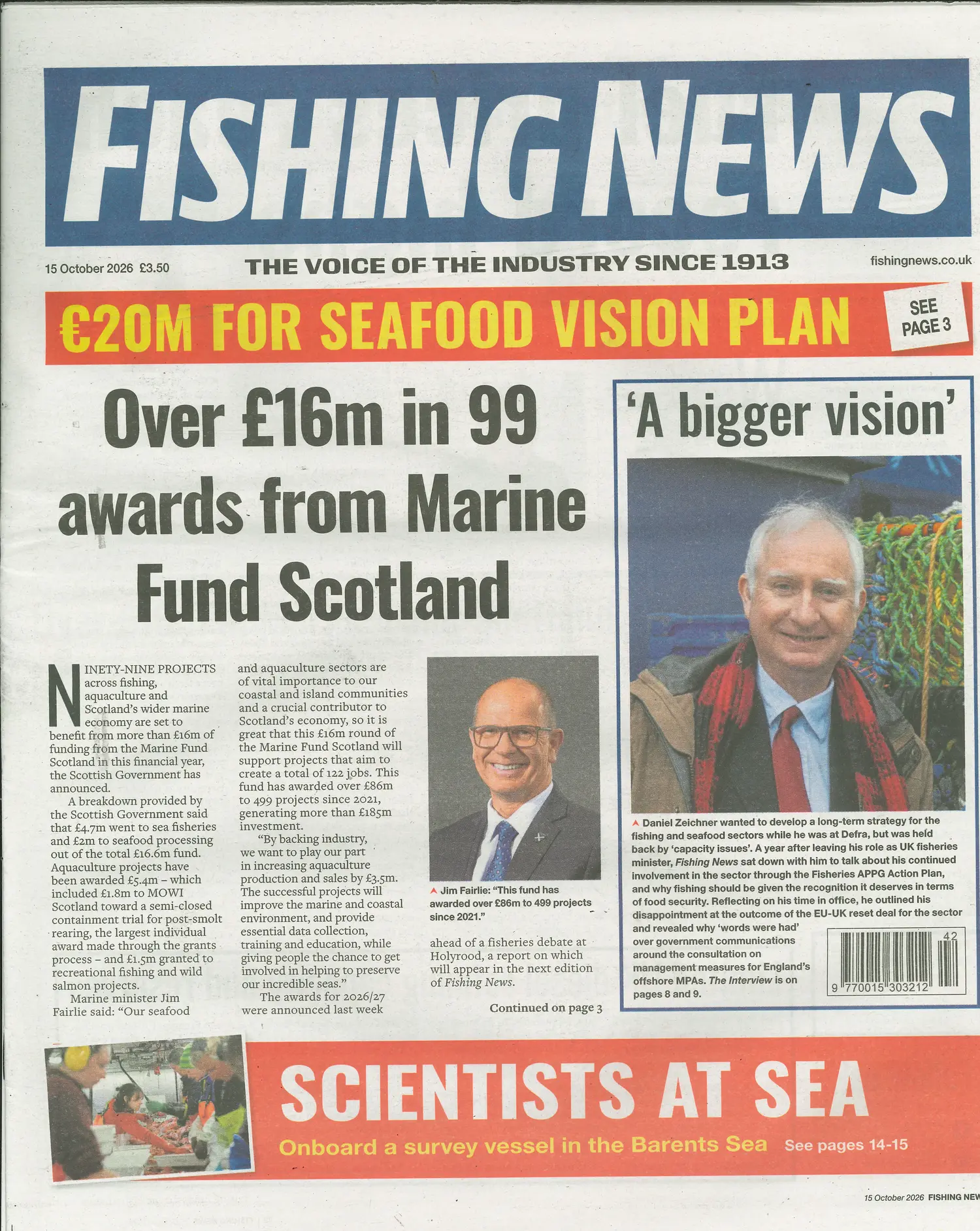 Fishing News - 15/10/2026