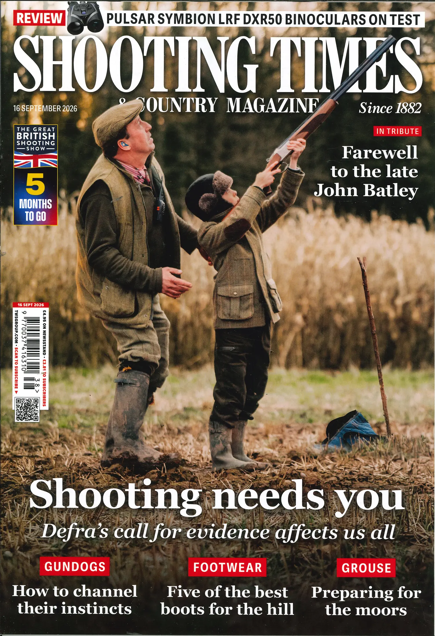 Shooting Times & Country - 16/09/2026