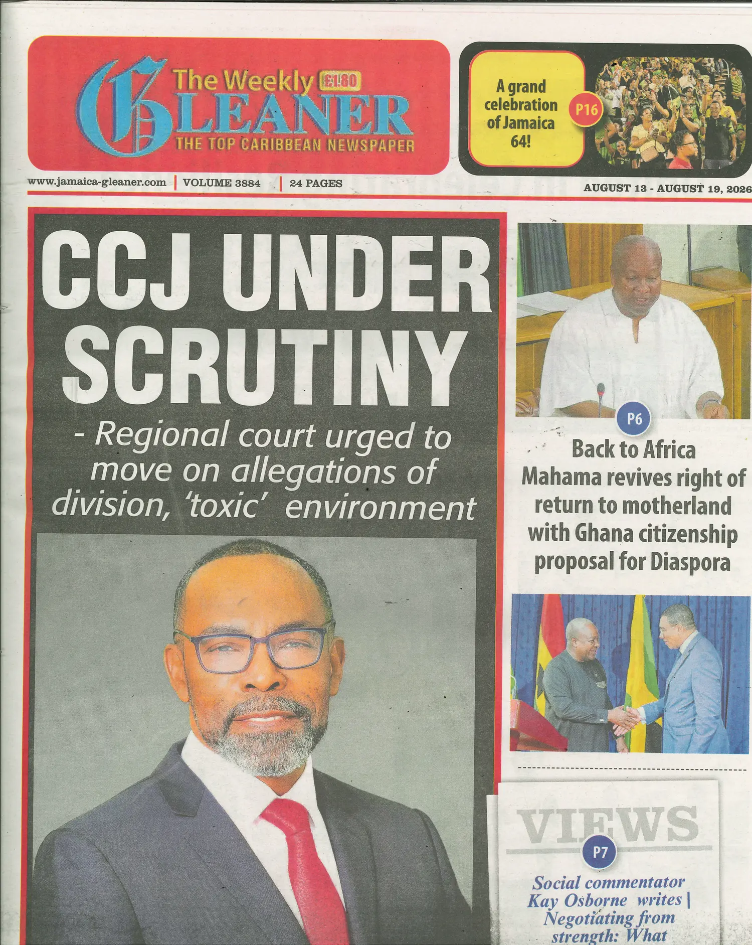 The Weekly Gleaner - 13/08/2026