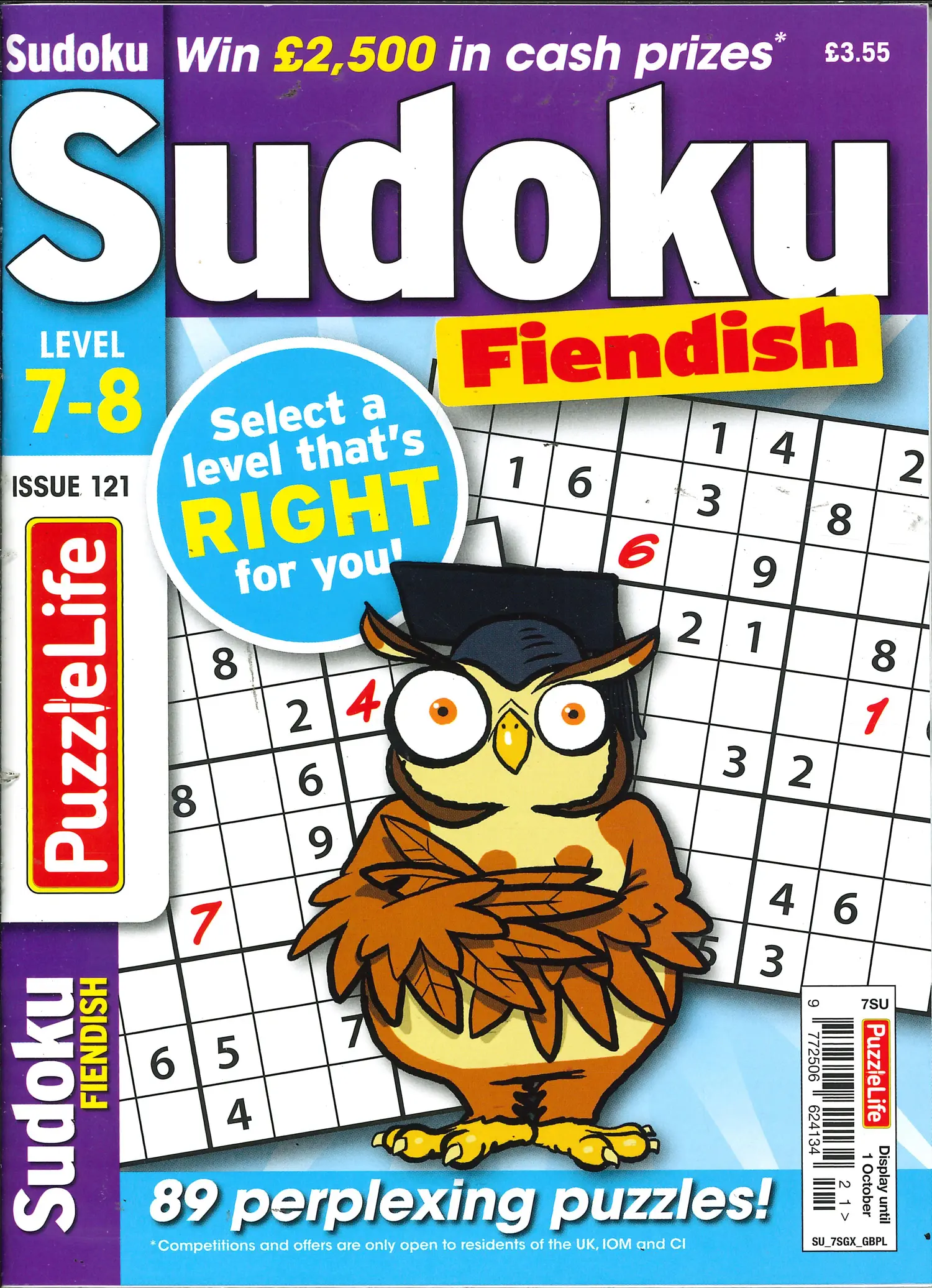 Puzzlelife Sudoku Fiendish  - NO 121