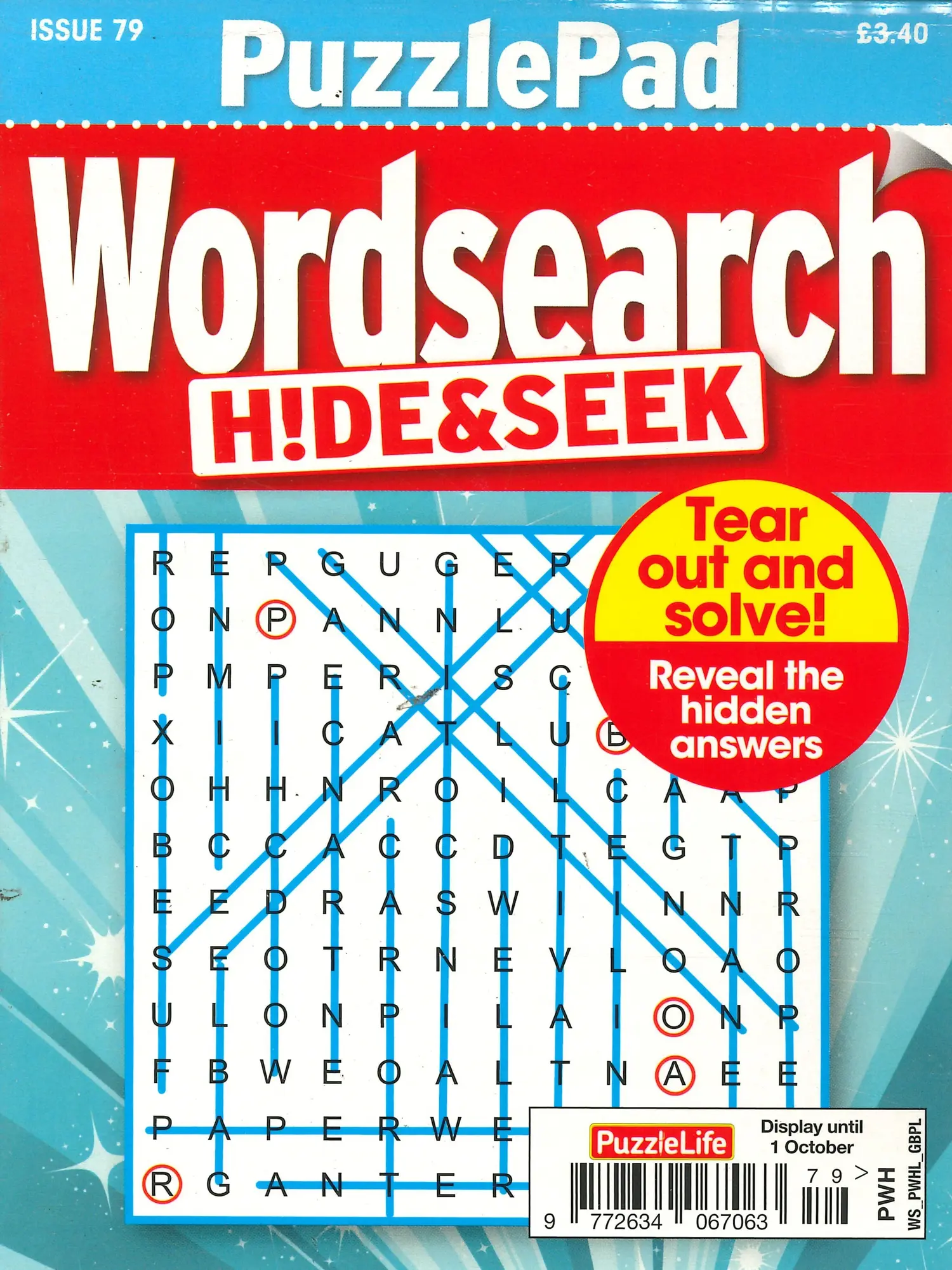 Puzzlelife Wordsearch Hide and Seek - NO 79