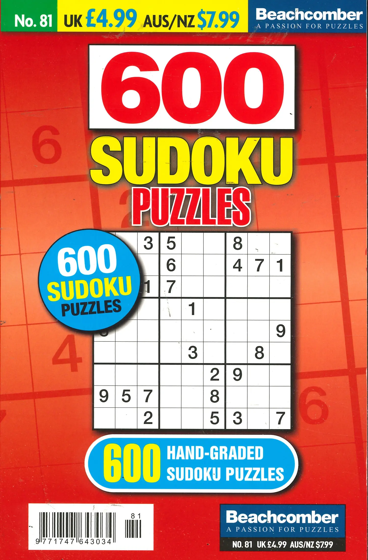600 Sudoku Puzzles - NO 81
