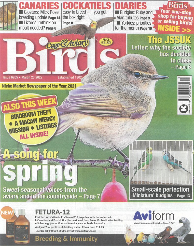 Cage and Aviary Birds Magazine Issue 23/03/2022