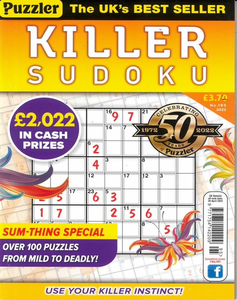 Killer Sudoku Magazine Issue NO 195