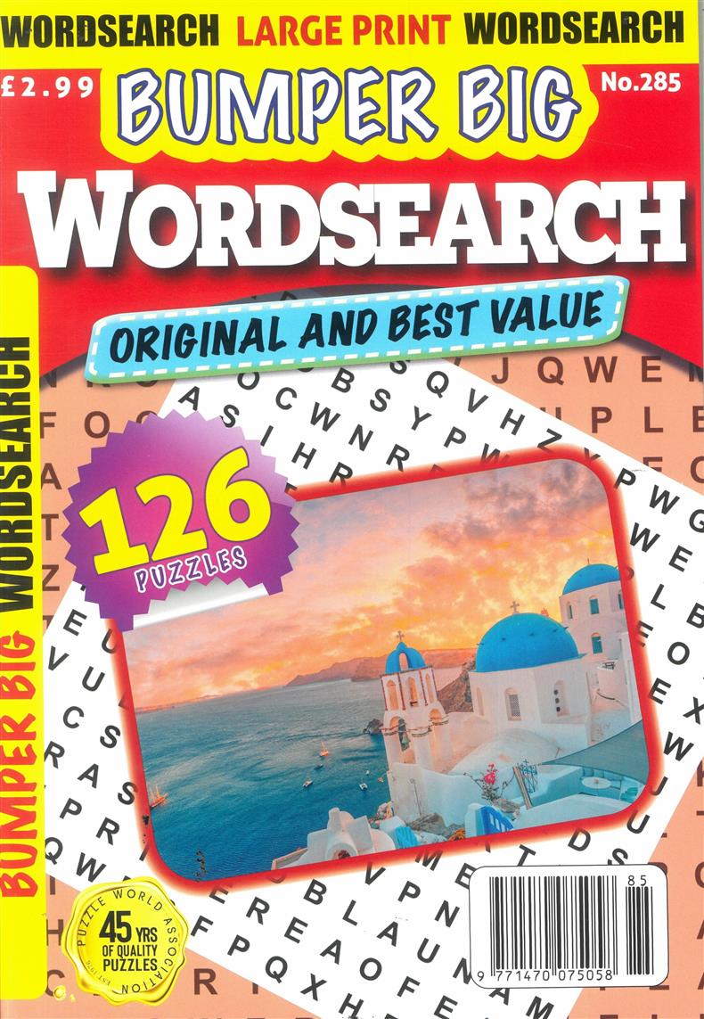 Bumper Big Word Search - NO 285