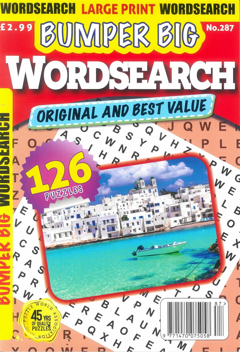 Bumper Big Word Search - NO 287