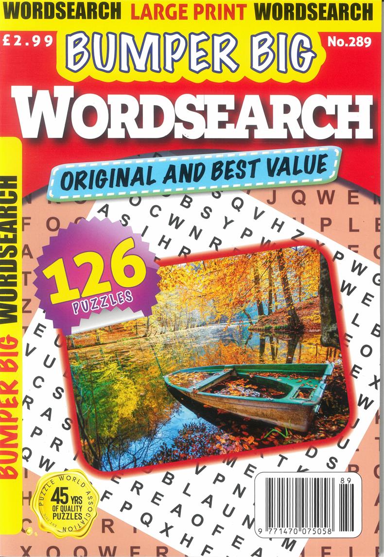 Bumper Big Word Search - NO 289