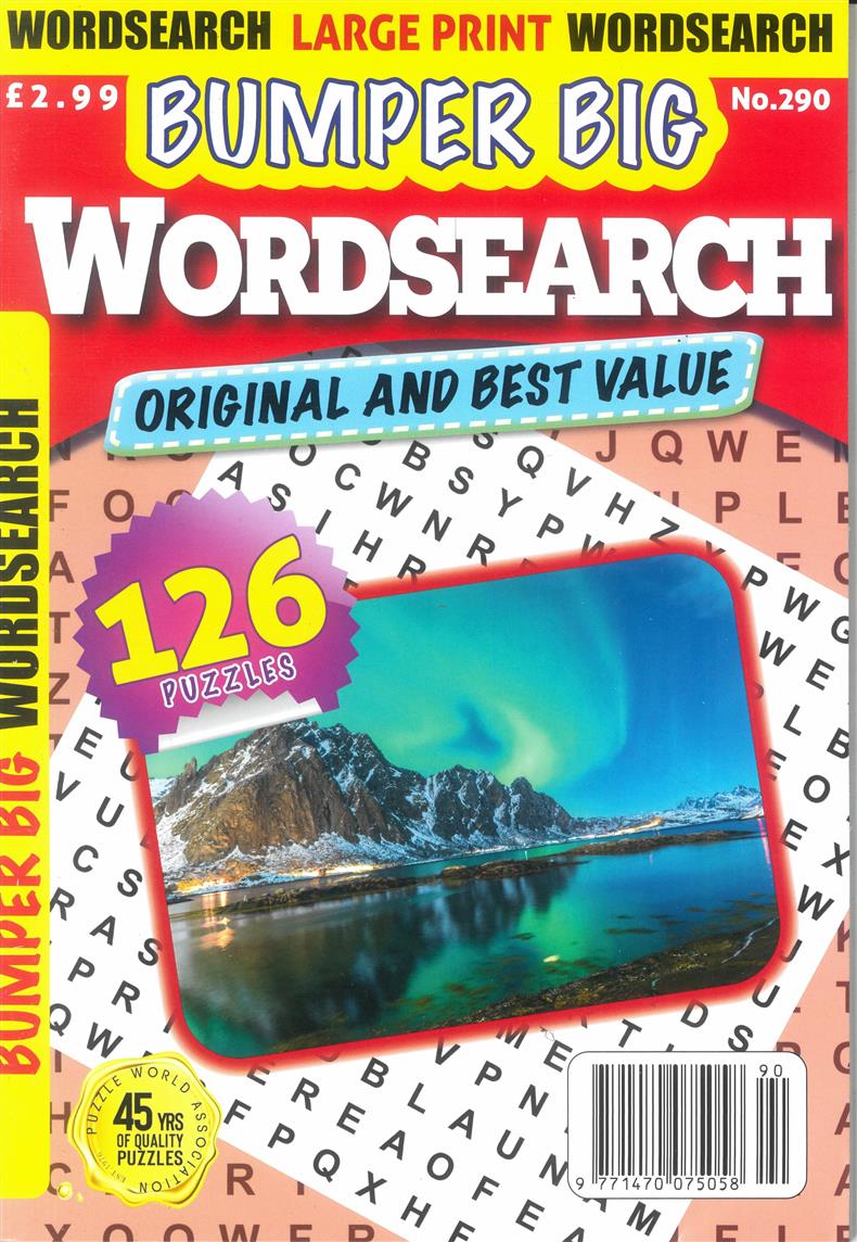 Bumper Big Word Search - NO 290