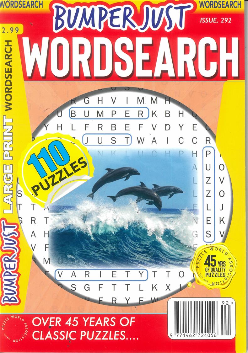 Bumper Just Wordsearch - NO 292