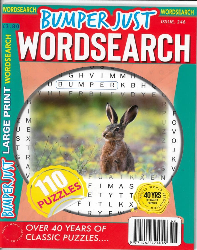 Bumper Just Wordsearch Magazine Issue NO 246