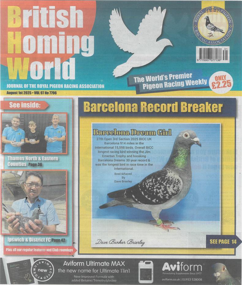 British Homing World - NO 7796