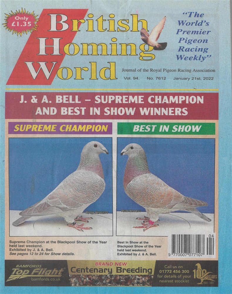 British Homing World Magazine Issue NO 7613