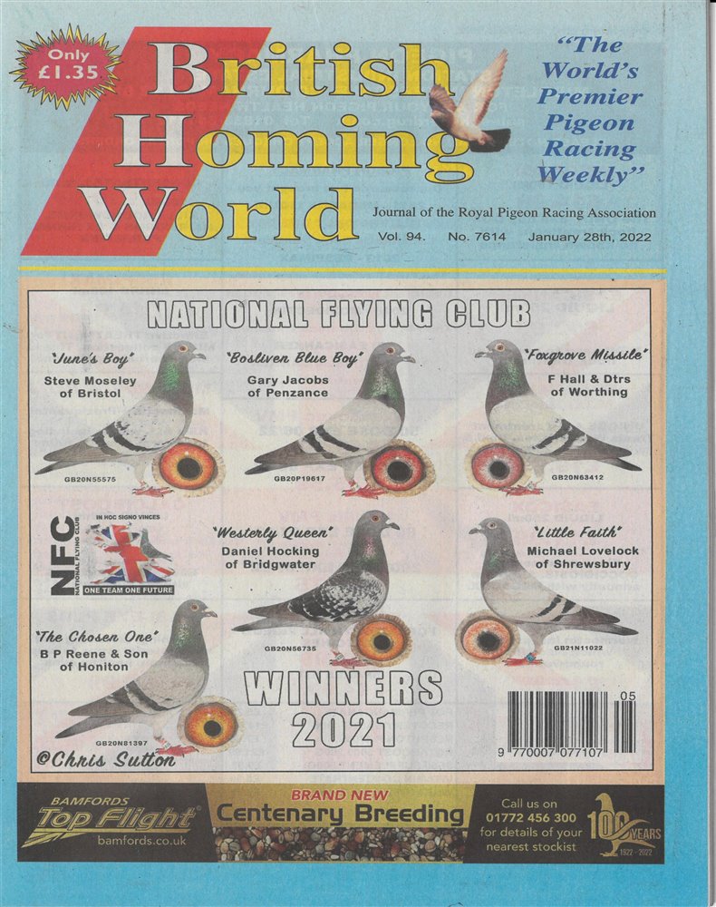 British Homing World Magazine Issue NO 7614
