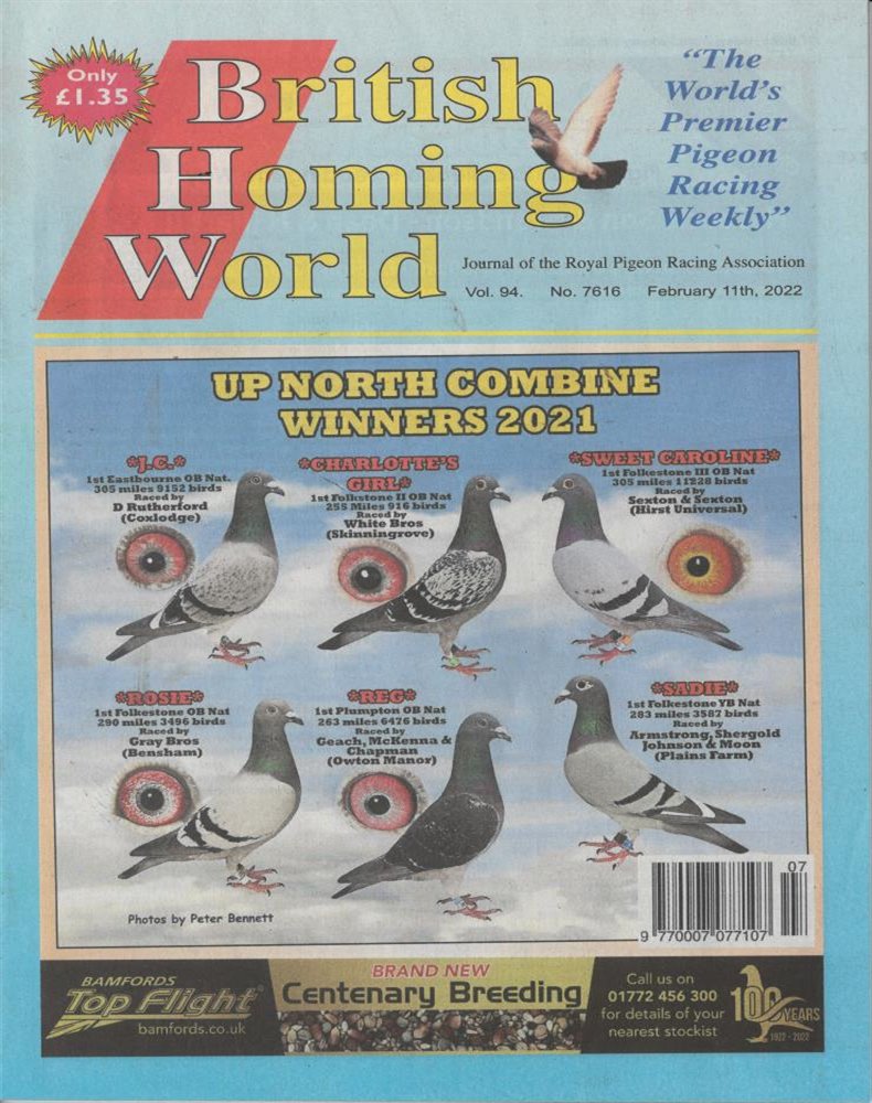 British Homing World Magazine Issue NO 7616