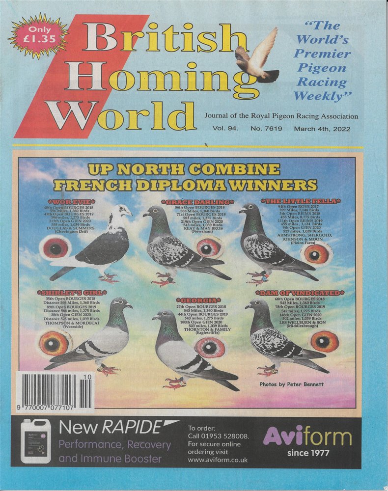 British Homing World Magazine Issue NO 7619