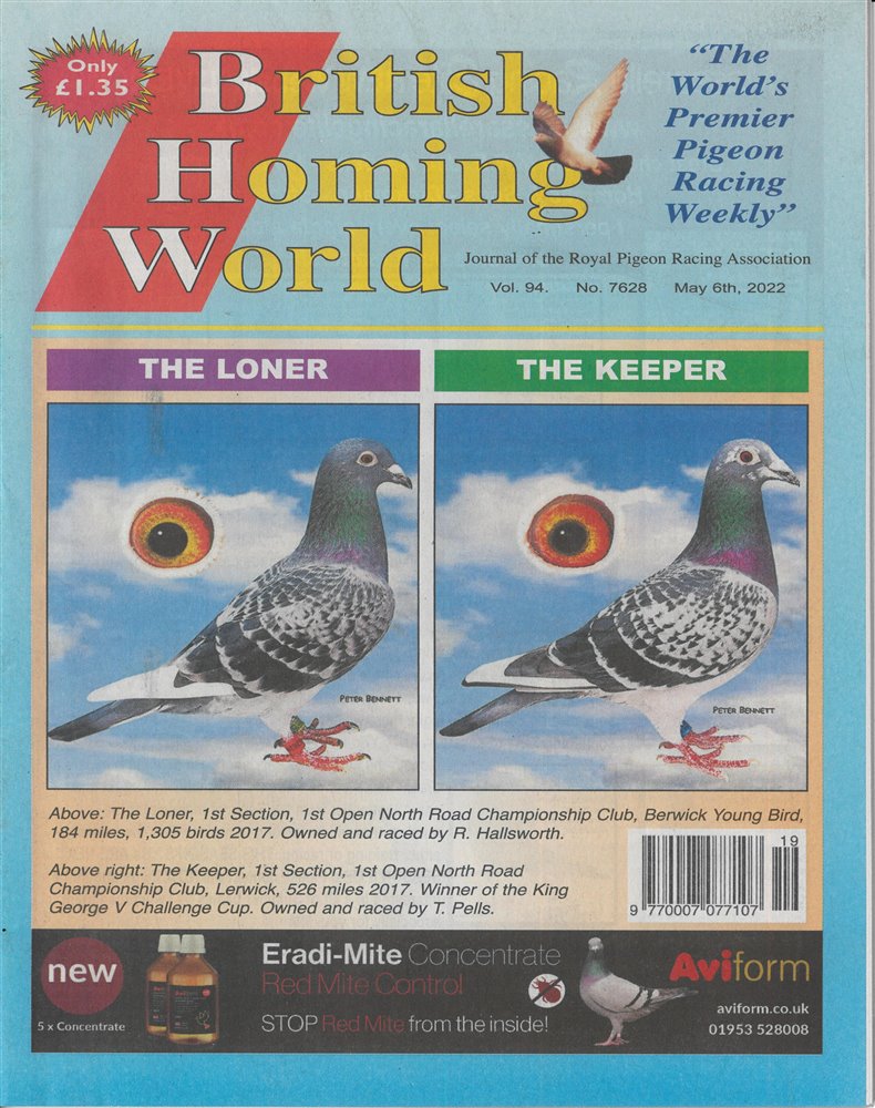 British Homing World Magazine Issue NO 7628