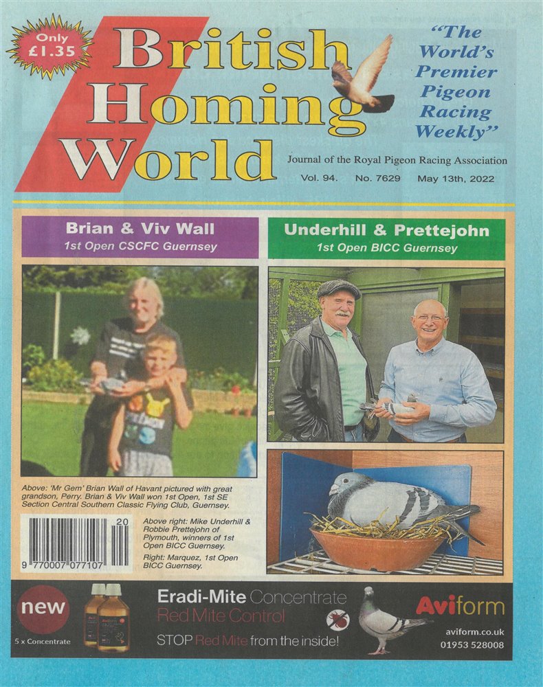 British Homing World Magazine Issue NO 7629