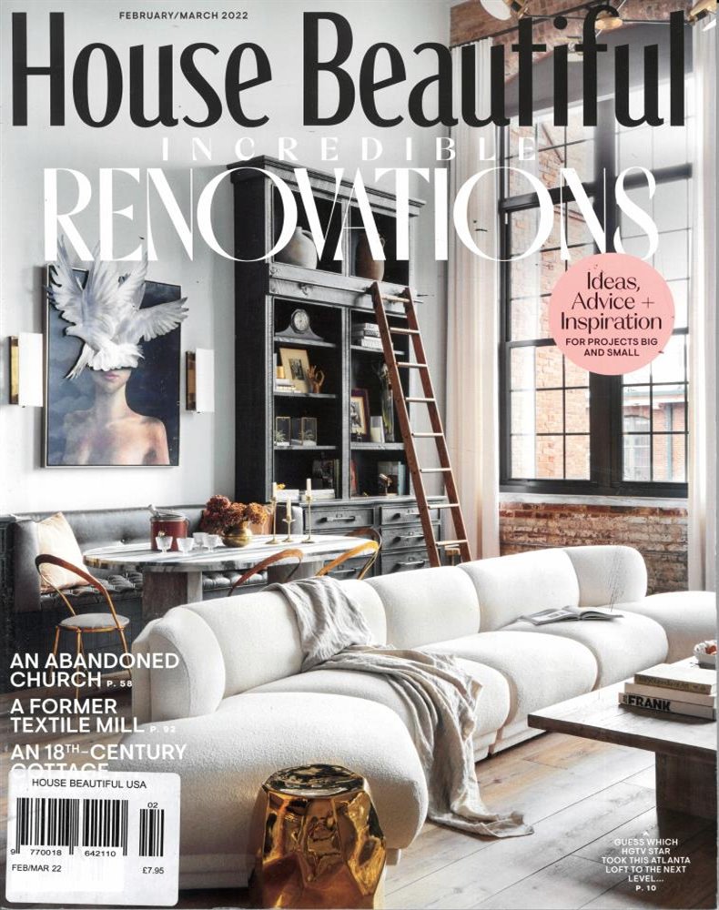 House Beautiful USA Magazine Issue FEB-MAR