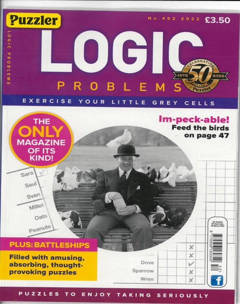 Puzzler Logic Problems Magazine Issue NO 452