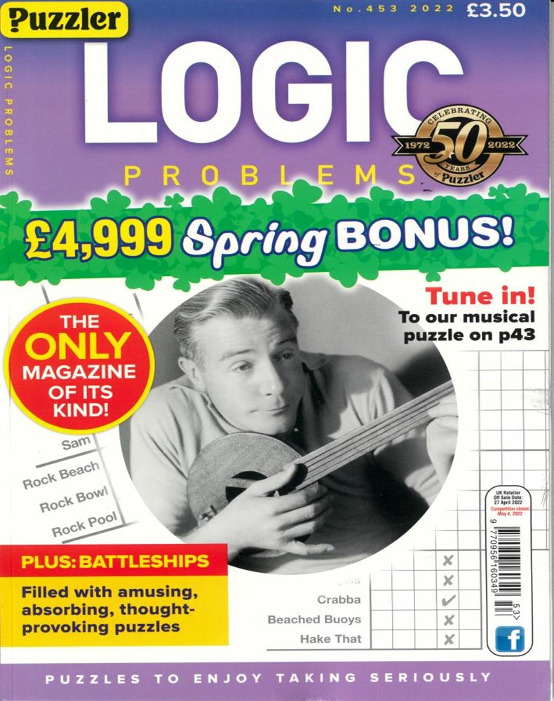 Puzzler Logic Problems Magazine Issue NO 453
