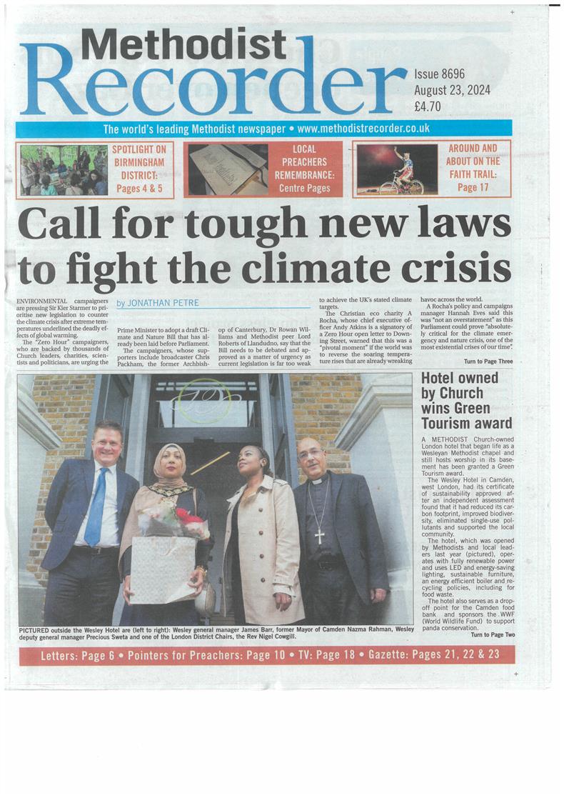 Methodist Recorder - 23/08/2024