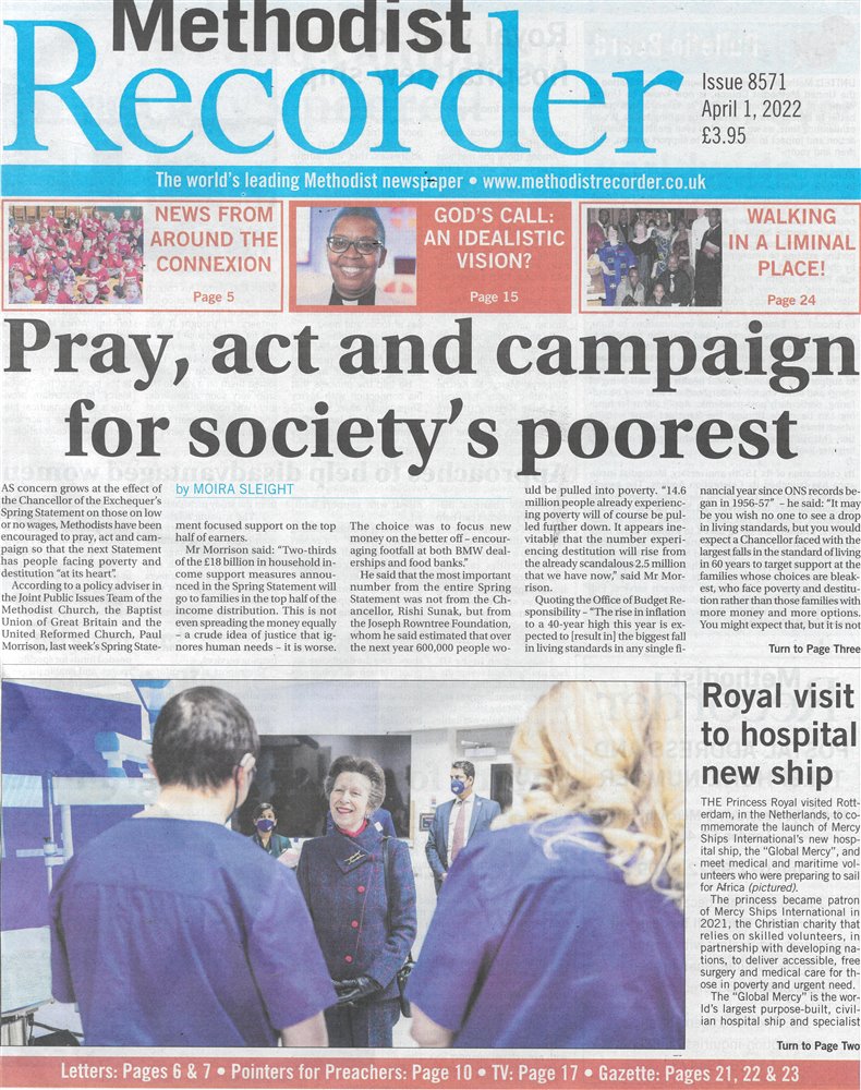 Methodist Recorder Magazine Issue 01/04/2022