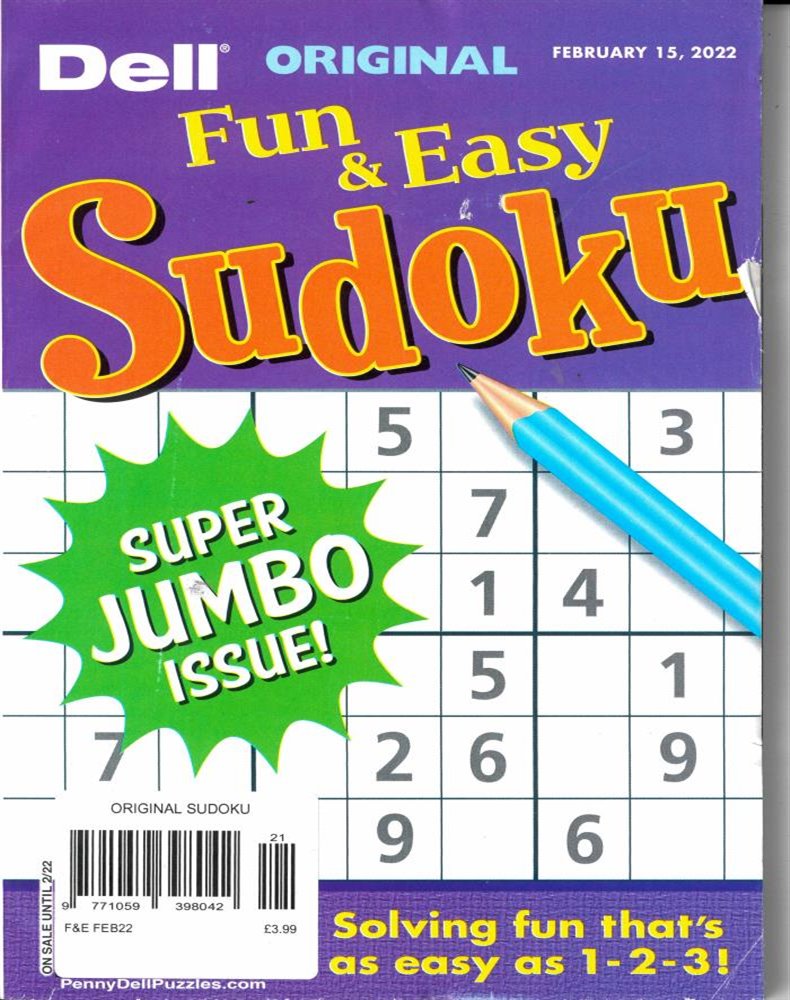 Original Sudoku Magazine Issue F&amp;E FEB22