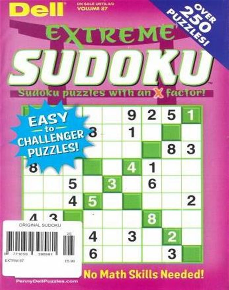 Original Sudoku Magazine Issue EXTRM 87