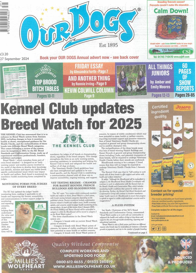 Our Dogs - 27/09/2024