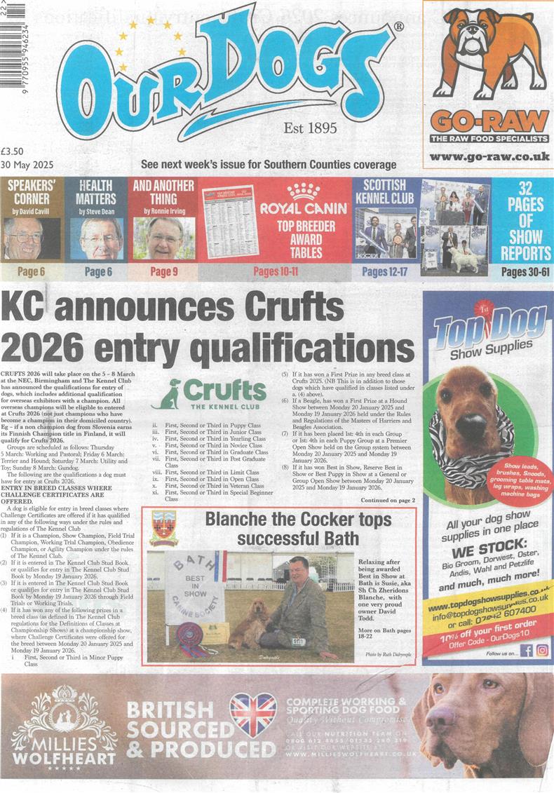 Our Dogs - 30/05/2025