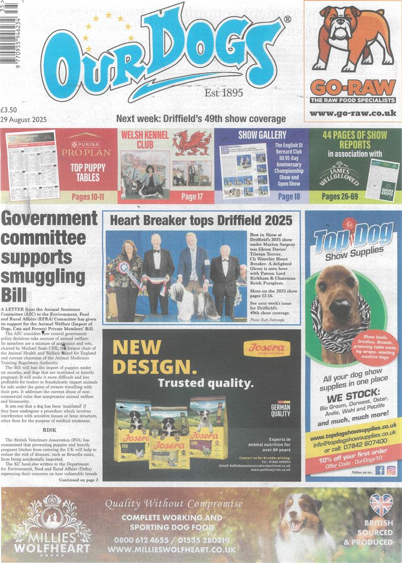 Our Dogs - 29/08/2025