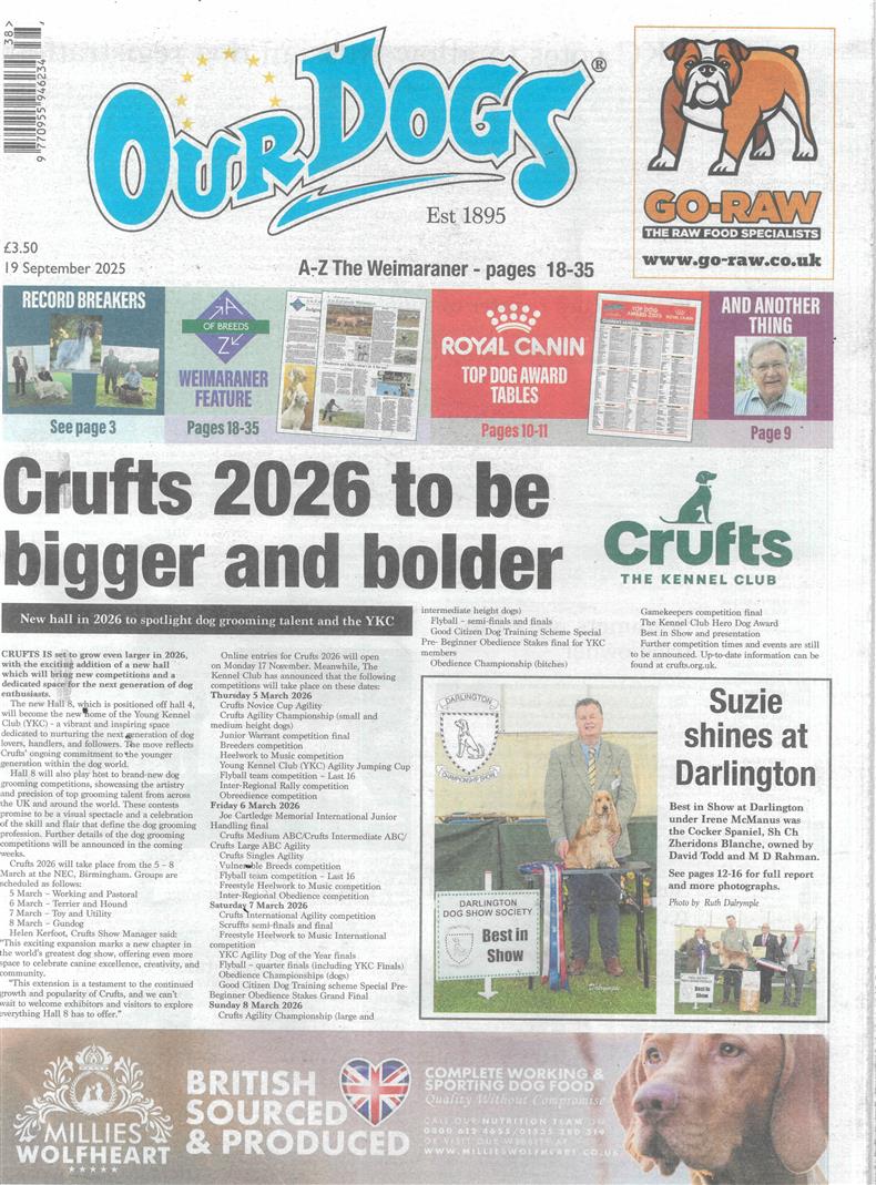 Our Dogs - 19/09/2025