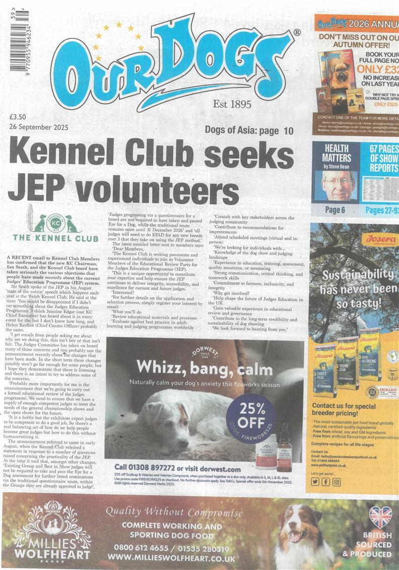 Our Dogs - 26/09/2025