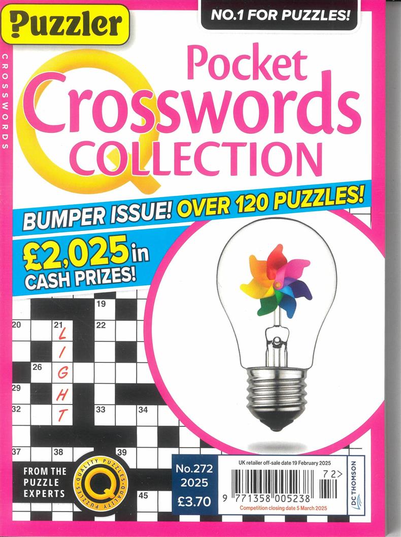 PUZZLER Q POCK CROSSWORDS - NO 272