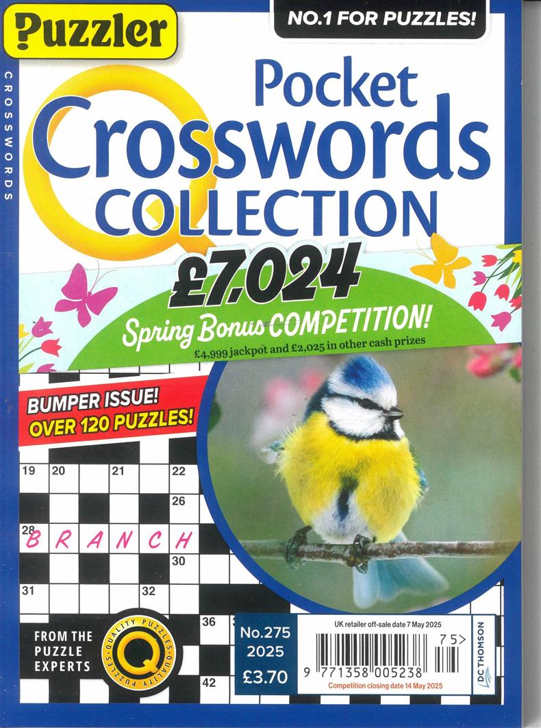 PUZZLER Q POCK CROSSWORDS - NO 275