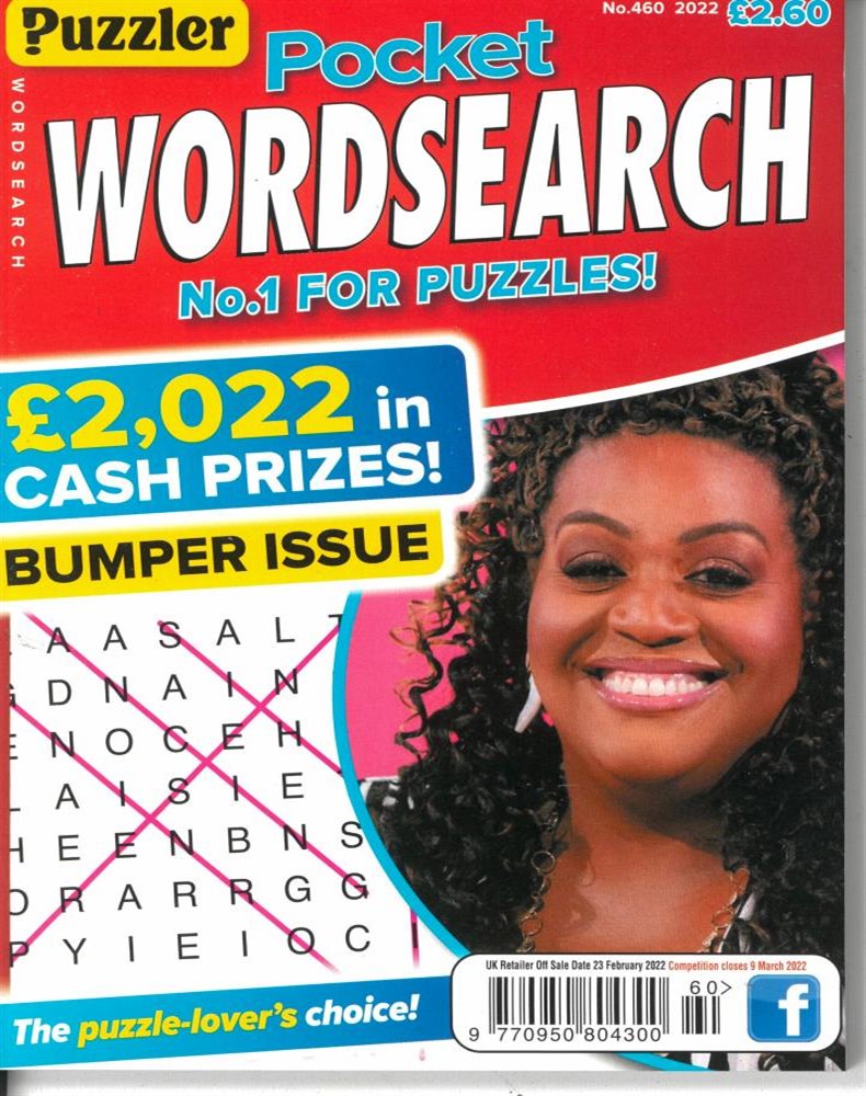 Pocket Puzzler Wordsearch Magazine Issue NO 460