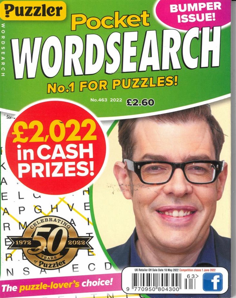 Pocket Puzzler Wordsearch Magazine Issue NO 463