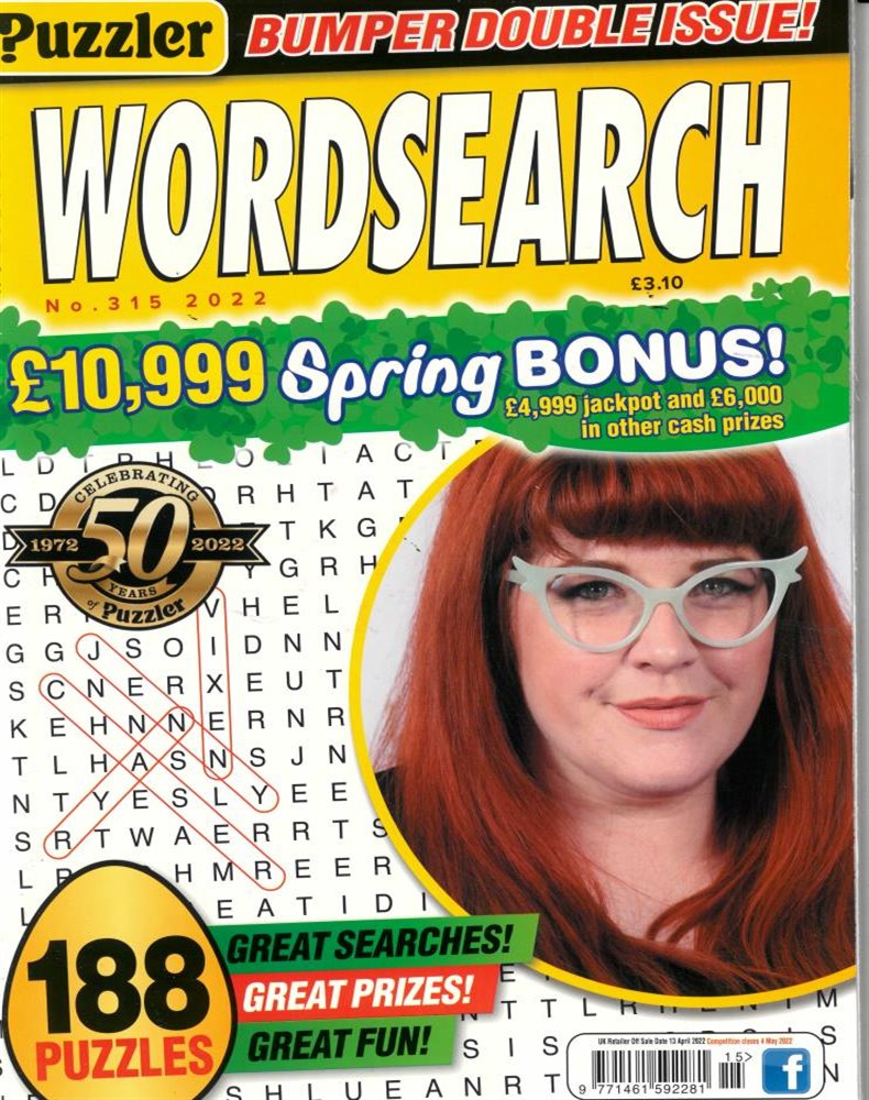 Puzzler Wordsearch Magazine Issue NO 315