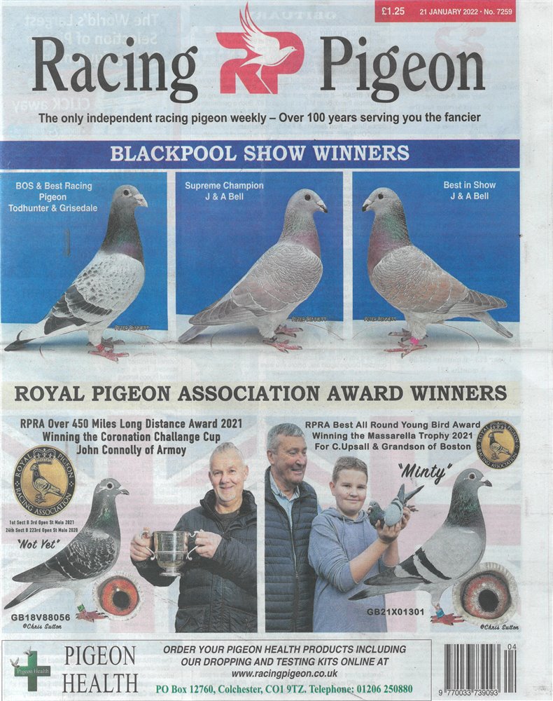 Racing Pigeon Issue 21/01/2022