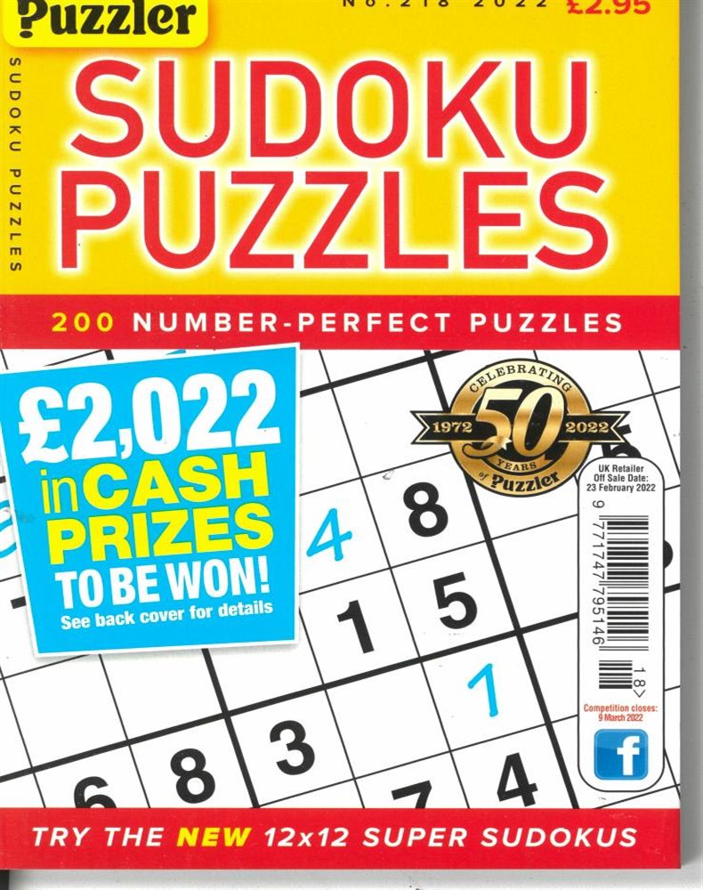 Sudoku Puzzles Magazine Issue NO 218